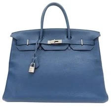 Hermès — Hermes Birkin 40 73 Saphir 口F Stamp Hardware — Handbag — resale