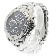 TAG Heuer Link CT2111 41mm SS Black Dial Automatic Chronograph Date #C596