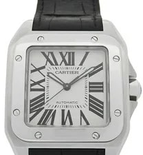 Cartier — Cartier Santos 100LM W20073X8 Automatic 38mm Silver Stainless Steel — Watch — resale