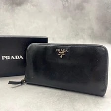Prada — Prada Round Zipper Long Wallet 8283 From Japan — Handbag — resale