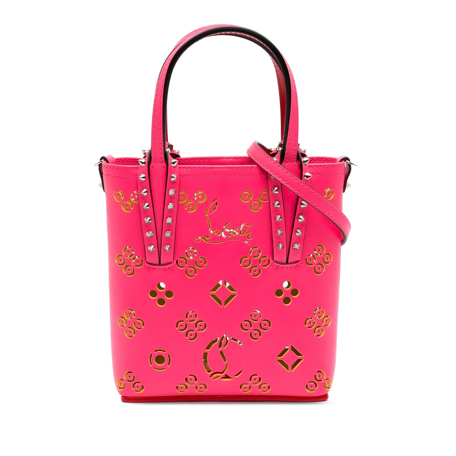 Christian Louboutin — Mini Perforated Loubinthesky North South Cabata Satchel — Handbag — resale