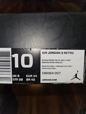 Jordan — Size 10 - Air Jordan 3 Retro Sport — Sneaker — resale