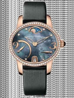 Worldofluxuryus — Girard Perregaux Cats Eye Bi-Retro 18K Rose Gold & Diamonds — Watch — resale
