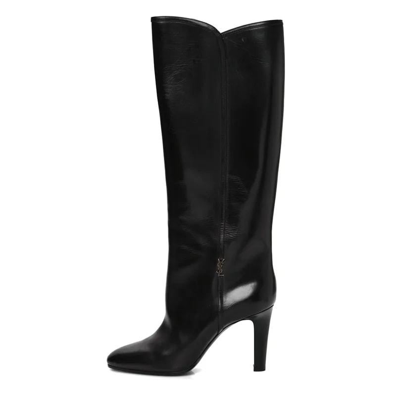 Saint Laurent — Jane 90 Knee High 41 Mocaccino — Designer Shoe — resale