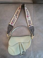 Dior — Dior Saddle Medium Light Color With Embroidered Guitar Strap — Handbag — resale