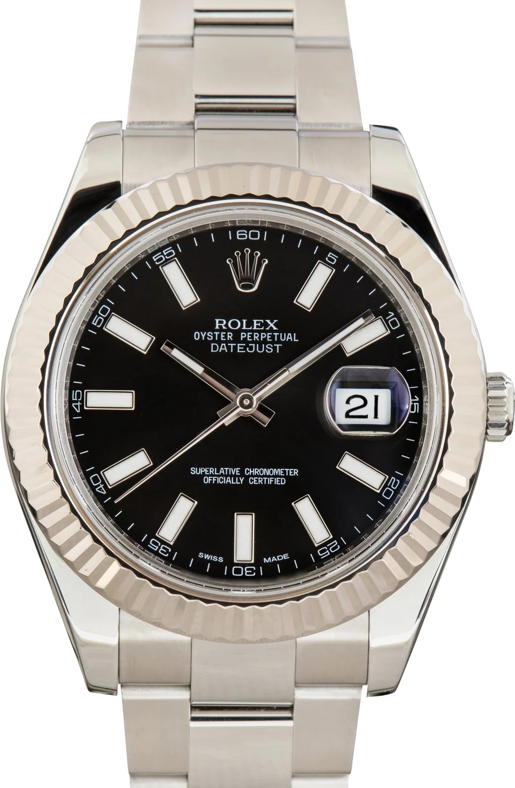 Rolex — Rolex Datejust II Black Dial Ref 116334 Steel Oyster — Watch — resale