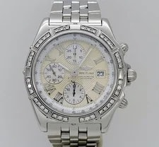 Breitling — Breitling Crosswind A13355 Chronograph Cream Dial Diamond Bezel Ø43mm — Watch — resale