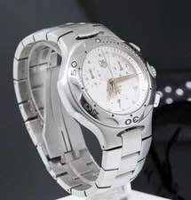 Tag Heuer — Tag Heuer Kirium 40mm Quartz CL111 Chronograph Steel White Dial — Watch — resale