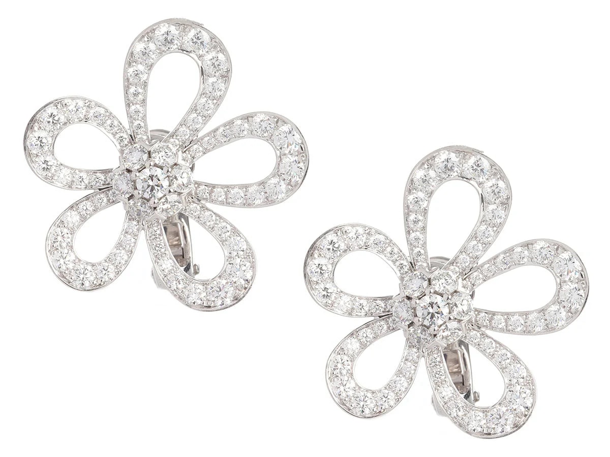 Van Cleef & Arpels — Van Cleef & Arpels 18K White Gold Flower Lace Pierced — Jewelry — resale