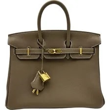Hermès — Hermes Birkin 25 K Stamp Etoupe Hardware Dust #OK039 — Handbag — resale