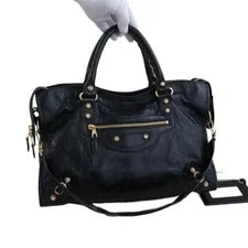 Balenciaga — Authentic Balenciaga le City Medium Wrinkled Satchel — Handbag — resale