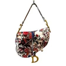 Dior — Christian Dior Floral Bird Print Saddle Charm — Handbag — resale