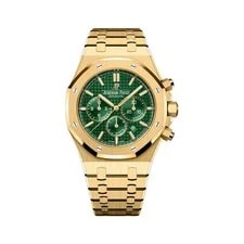 Audemars Piguet — Audemars Piguet Royal Oak 26331BA.OO.1220BA.02 Chronograph Yellow Gold Green — Watch — resale