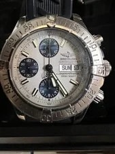 Breitling — Breitling Superocean Chronograph Stainless Steel Blue Rubber Strap — Watch — resale