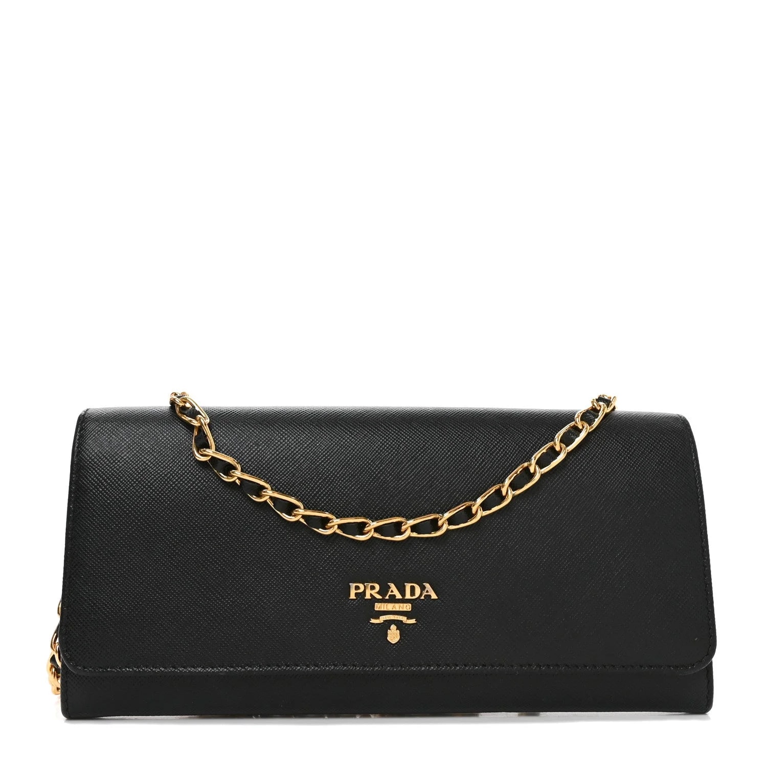 Prada — Metal Oro Chain Wallet — Handbag — resale