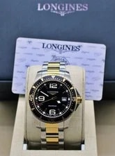 Longines — Longines Hydroconquest Ref.L3.6404 Rotating Bezel BlackDial Swiss -Box&Papr — Watch — resale