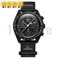 Swatch X Omega — Swatch X Omega X Snoopy Bioceramic Moonswatch Mission To the Moonphase New Moon — Watch — resale