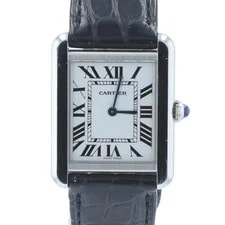 Cartier — Cartier Tank Solo Stainless Steel Silver Roman Leather 27mm Quartz 2715 W1018355 — Watch — resale