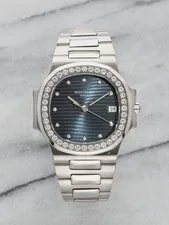 Patek Philippe — 1992 Patek Philippe Nautilus 3800/1P Platinum Auto Blue Dial 37mm — Watch — resale
