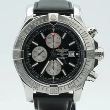 Breitling — Breitling Super Avenger A13371 ’S 48MM Steel BR848 Black Top — Watch — resale