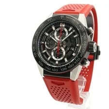 TAG Heuer — TAG Heuer Carrera Calibre 01 CAR2A1Z Auto Rubber RED Black 76732 — Watch — resale