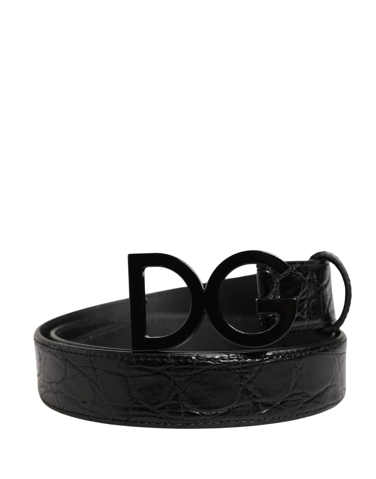 Dolce & Gabbana — Dolce & Gabbana Exotic Logo Buckle Belt — Accessory — resale