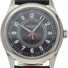 Patek Philippe — Patek Philippe Calatrava 40mm Ebony Black Dial 6007G-010 K18WG / Leath... — Watch — resale