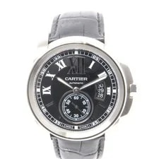 Cartier — Cartier Ballon Bleu de 3299 Stainless Steel Leather Diamond 42mm #KNW1894 — Watch — resale