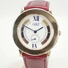 Cartier — Cartier Must Ronde Vermeil GP Leather Belt Small Seconds Quartz *1810 — Watch — resale