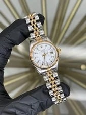Rolex — Rolex Datejust Lady White Roman Dial on Jubilee 69173 — Watch — resale