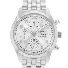 IWC — IWC Pilot Spitfire Chronograph IW371702 42mm Silver Dial Steel Papers — Watch — resale