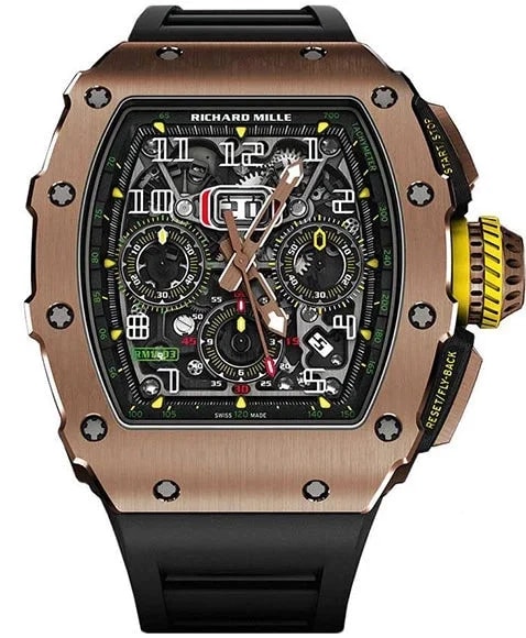 Worldofluxuryus — Richard Mille RM011 Flyback Chronograph 18K Rose Gold — Watch — resale