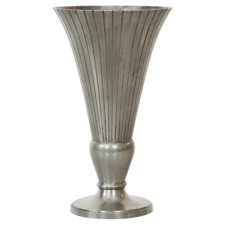 Just Andersen — Conical Pewter Vase By Ellen Schlanbusch for Just Andersen, 1940s, Denmark — decorative_object — resale