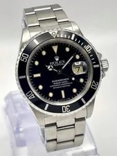 Rolex — Rolex Submariner Date 16610 40mm Black Dial Black Aluminium Bezel Sub Box — Watch — resale