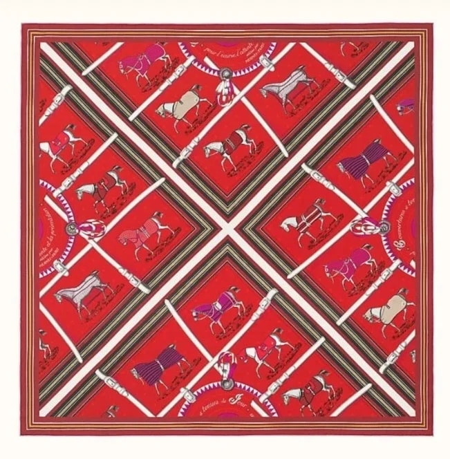 Hermès — Hermès Couvertures et Tenues de Jour Double Face Scarf 90 — Accessory — resale
