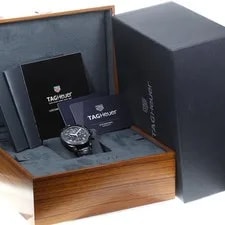 TAG Heuer — TAG Heuer Autavia CBE511C 42mm SS Black Dial Leather Strap Chronograph #C041 — Watch — resale