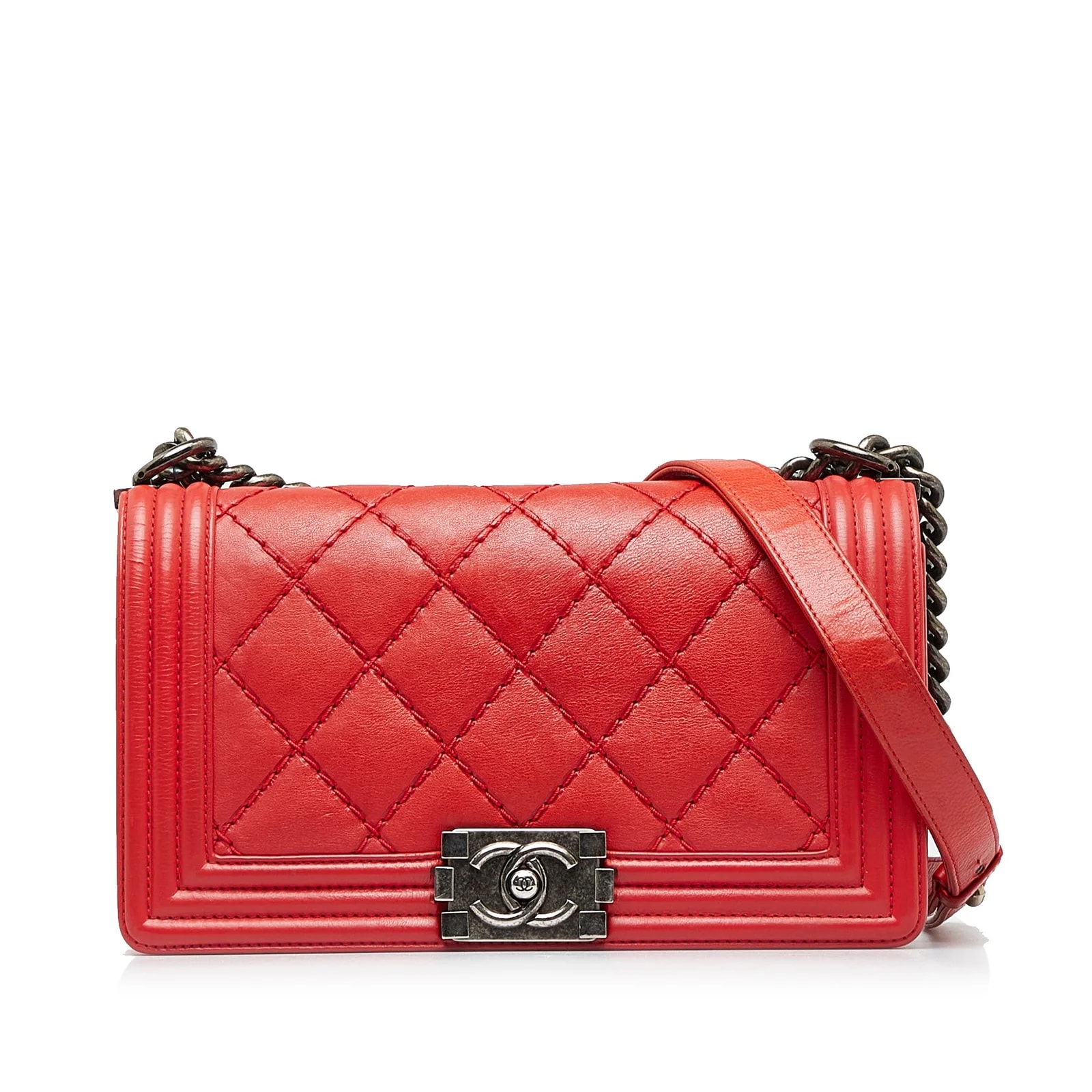Chanel — Old Medium Double Stitch Boy Flap — Handbag — resale