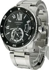 Cartier — Cartier Calibre de Diver W7100057 3729 Stainless Steel 42mm Black Dial #WJW091 — Watch — resale