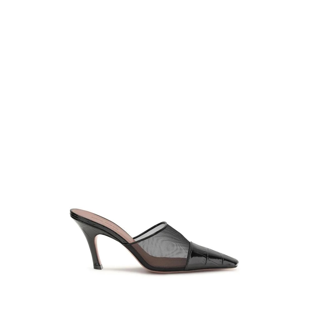 Amina Muaddi — Amina Muaddi Bos Taurus Mules — Designer Shoe — resale