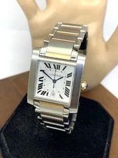 Cartier — Cartier Tank Francaise W51005Q4 Swiss Automatic 18k Gold Steel — Watch — resale