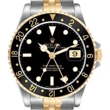 Rolex GMT Master II Steel Yellow Gold Black Dial 16713