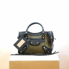 Balenciaga — Balenciaga City Classic Stud Riped Neoprene — Handbag — resale