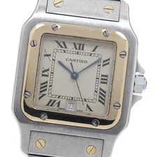 Cartier — Cartier Santos GalbeeLM W20011C4 Date YG Bezel Quartz Watch_958634 — Watch — resale