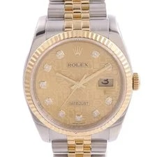 Rolex — Rolex Datejust Automatic 116233G 18K Yellow Gold/Stainless Steel/Diamond — Watch — resale
