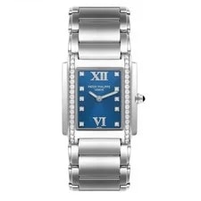 Patek Philippe — Patek Philippe 4910 Twenty-4 Blue Dial Steel Diamond — Watch — resale