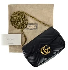 Gucci — Gucci $1,200 Auth GG Marmont Super Mini Crossbody — Handbag — resale