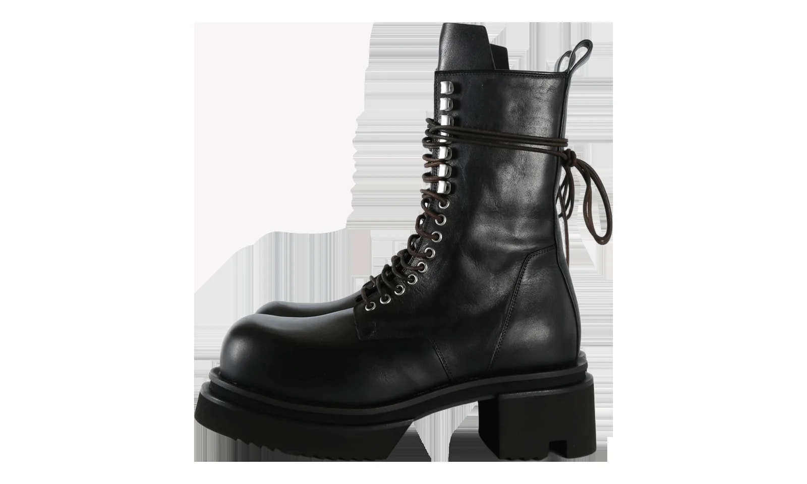Rick Owens — Lace Up Bogun Boots " " RR02F4839 LOO 09 — Sneaker — resale