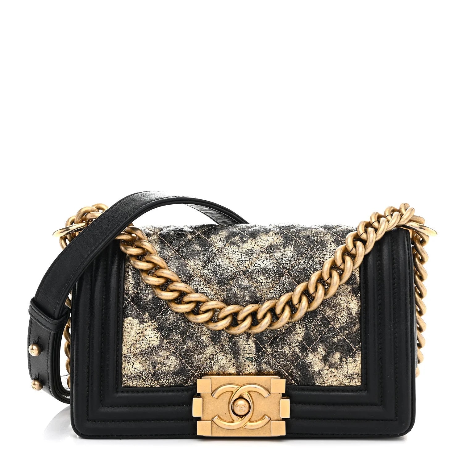 Chanel — Metallic Crumpled Small Boy Flap — Handbag — resale