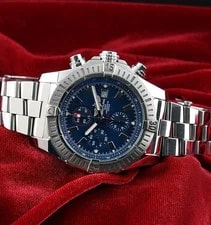 Breitling — Breitling Super Avenger 48mm, A13370 -Steel Bracelet | Blue Dial | Extra Strap — Watch — resale