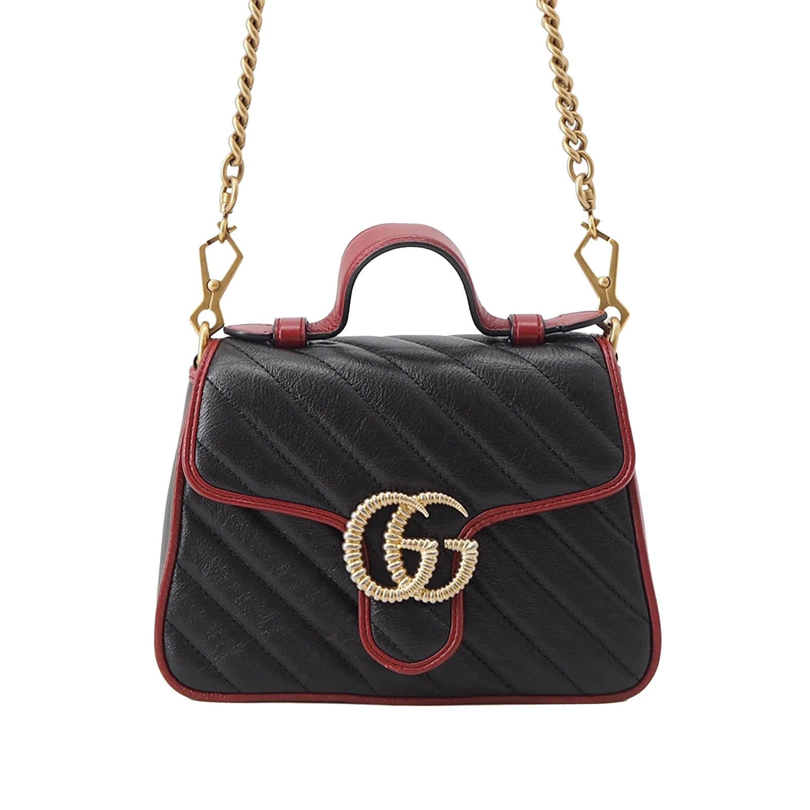 Gucci — Mini GG Marmont Matelasse Torchon Top Handle — Handbag — resale